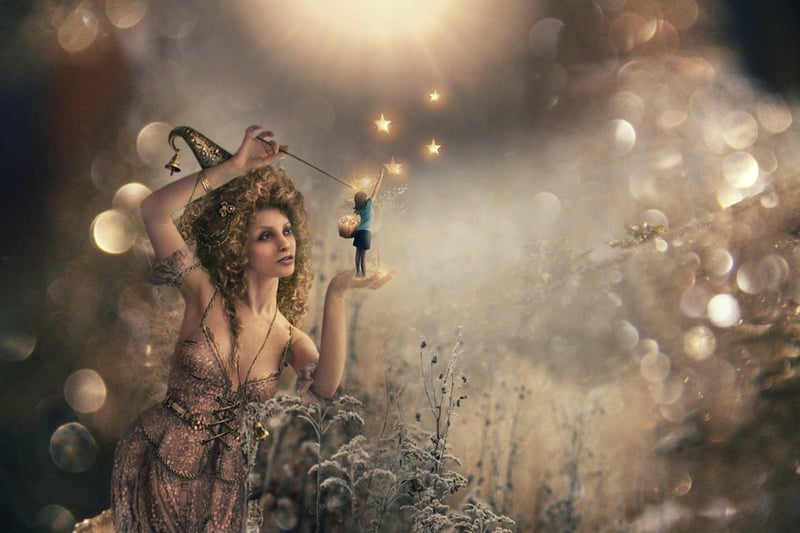 Fairy in a fantasy garden